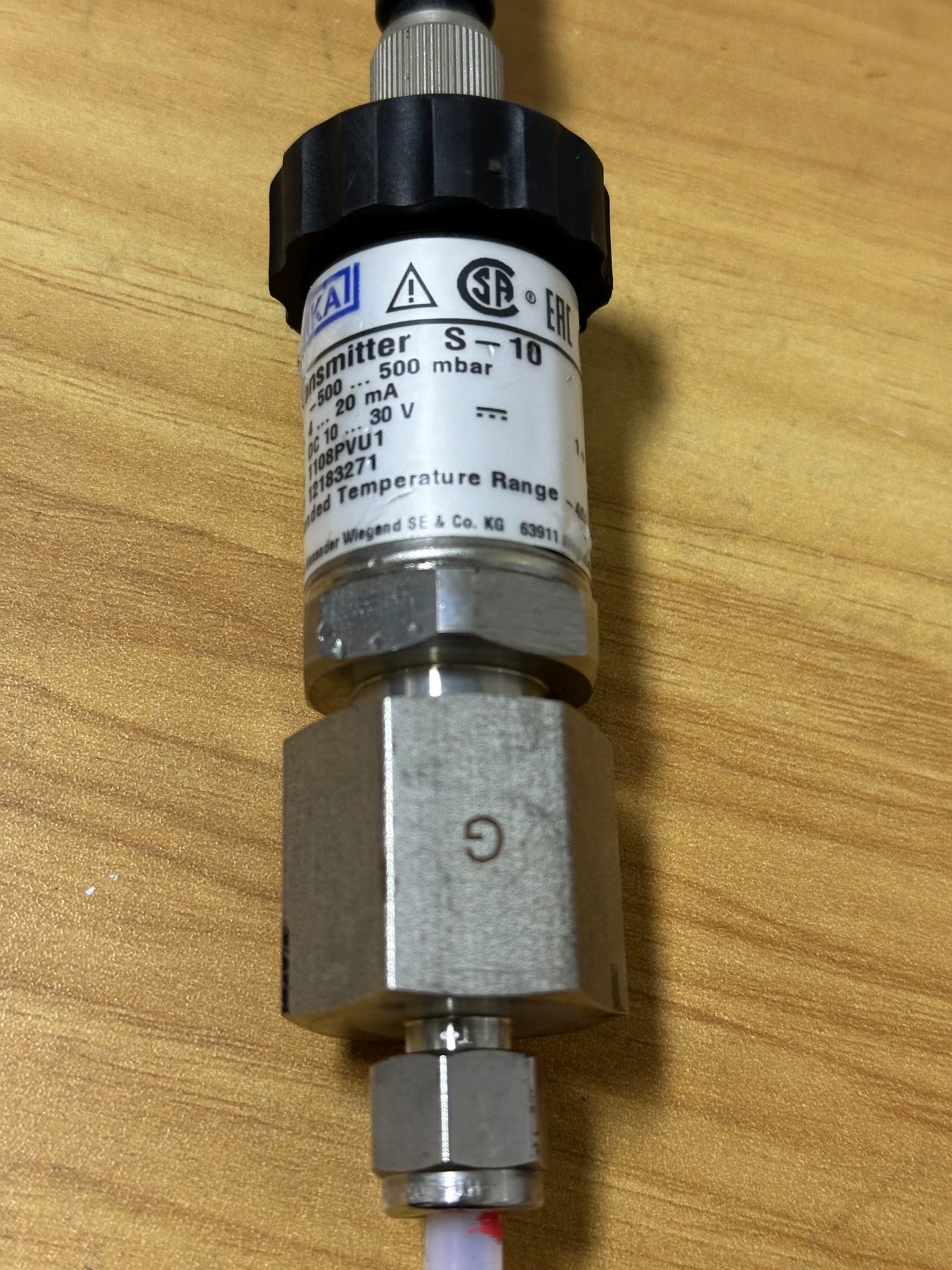 WIKA S-10 pressure transmitter - Used