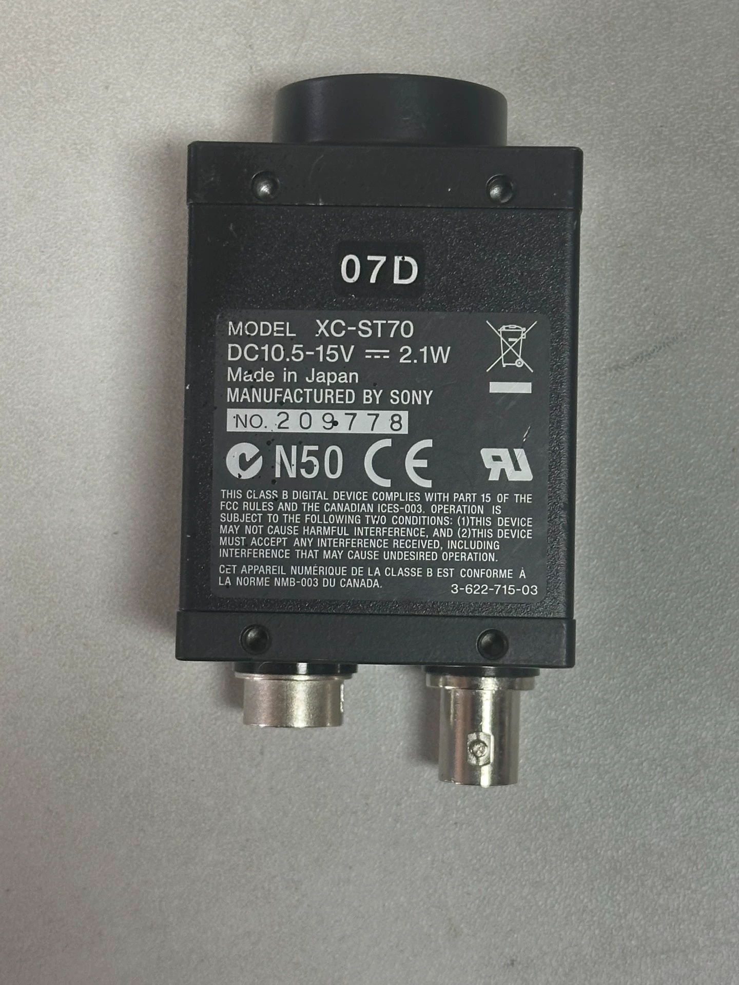 Sony XC-ST70 Industrielle Kamera - Gebraucht