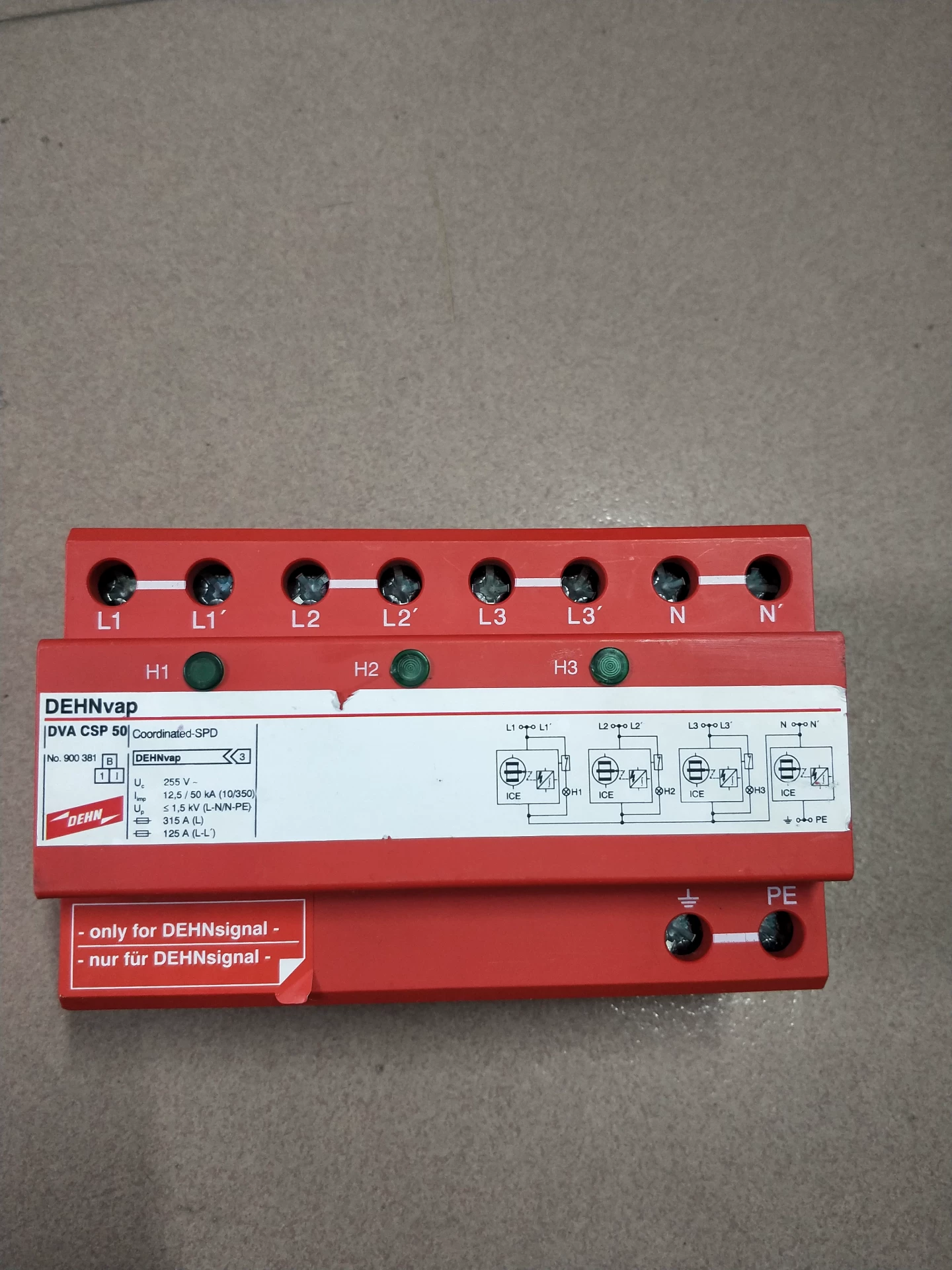 DEHN DVA CSP 50 Surge Protective Device - Used