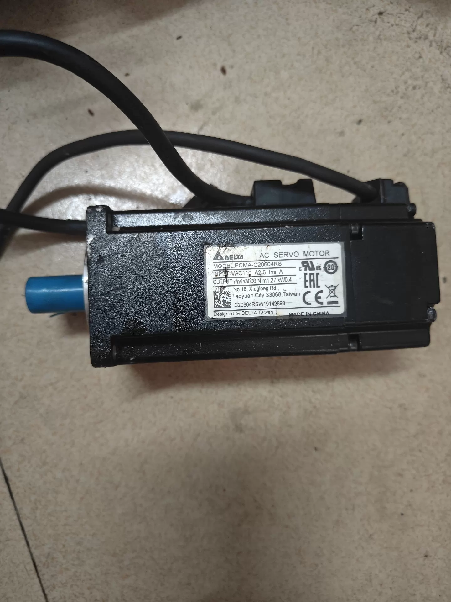 Delta ECMA-C20604RS servo motor - Used